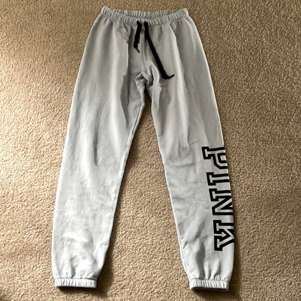 light blue PINK sweatpants by victoria’s secret